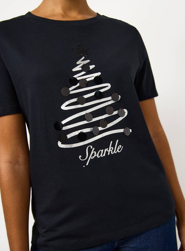 Sparkle Christmas Tree Embellished T-Shirt 20